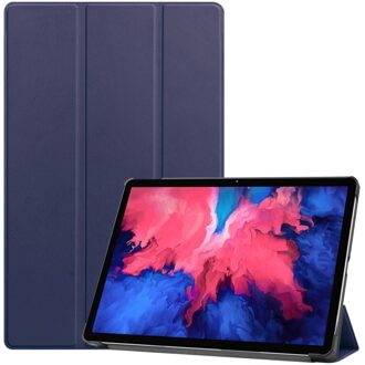 3-Vouw sleepcover hoes - Lenovo Tab P11 - Donkerblauw