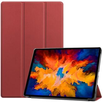 3-Vouw sleepcover hoes - Lenovo Tab P11 Pro  - Bordeaux Rood