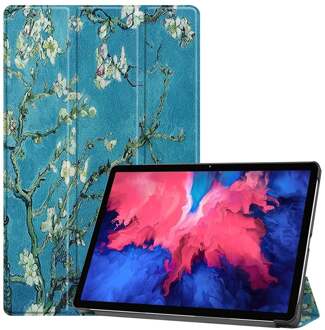 3-Vouw sleepcover hoes - Lenovo Tab P11 - Van Gogh Amandelboom