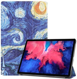 3-Vouw sleepcover hoes - Lenovo Tab P11 - Van Gogh Schilderij