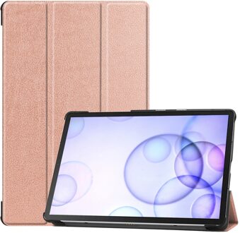 3-Vouw sleepcover hoes - Samsung Galaxy Tab S6 - Rose Goud
