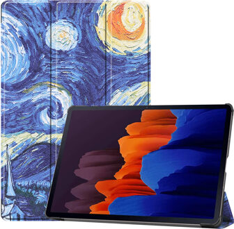 3-Vouw sleepcover hoes - Samsung Galaxy Tab S7 Plus - Van Gogh Schilderij