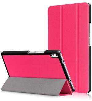 3-Vouw stand flip hoes Lenovo Tab 4 8 Plus roze