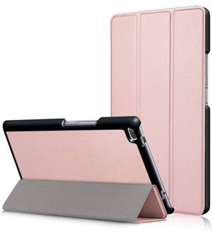 3-Vouw stand flip hoes Lenovo Tab 4 8 roze/goud