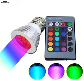 3 w E27 E14 GU10 MR16 Met Geheugen RGB LED Lamp 16 Kleur Spot IR Controller AC85-265VDC12V Led Spot Lamp voor Party Decoratio E14 AC85 To 265V / Memory Function