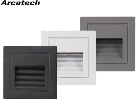 3 w LED Voetlicht Ingebed Wandlamp Outdoor Waterdichte Stap Lichten Trappen Licht Plinths Night Lights NR-09 warm wit / wit bod