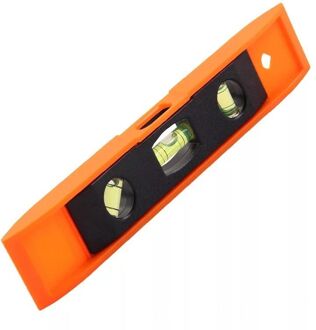 3 Waterpas Draagbare Niveau Heerser Bubble Heerser Magnetische Abs Shell Verticale Horizontale Waterpas Pocket Niveau Tool oranje 8611