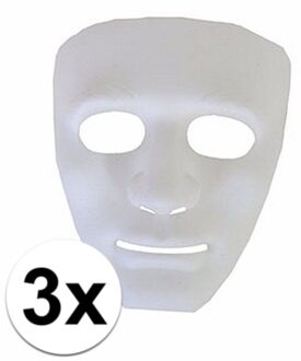 3 witte geesten maskers