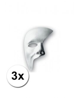 3 witte maskers phantom of the opera - Verkleedmaskers