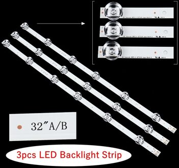 3 X Led Backlight Strip Voor Lg 32 "Tv Backlight 32 Lgit A/B Algemene 6 Lichten 590mm * 15Mm