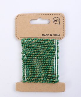 3 Yards/1.5Mm 3-Strand Nylon Goud Draad Touwen Woondecoratie Accessoires Cords Armband Papieren Zak doos Draagbare Touw LT24 groen