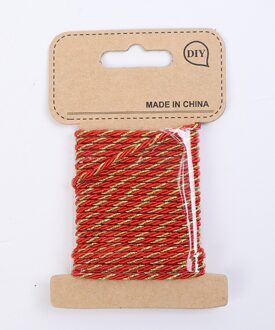 3 Yards/1.5Mm 3-Strand Nylon Goud Draad Touwen Woondecoratie Accessoires Cords Armband Papieren Zak doos Draagbare Touw LT24 rood