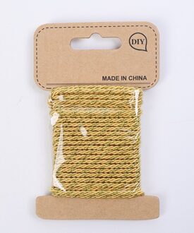 3 Yards/1.5Mm 3-Strand Nylon Goud Draad Touwen Woondecoratie Accessoires Cords Armband Papieren Zak doos Draagbare Touw LT24