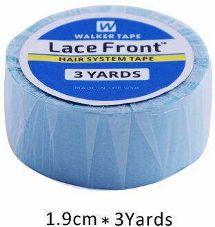 3 yards * 1.9 cm breedte kant voor super Blauwe tape voor toupet en pruik pre-tape hair extensions