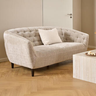 3-zits Bank 'Loes' Chenille, kleur Beige