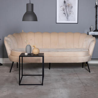 3-zits Bank 'Yoni' Velvet, kleur Beige