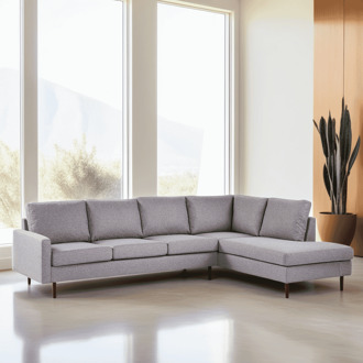 3-zits Hoekbank 'Jeno' Rechts, kleur Grijs
