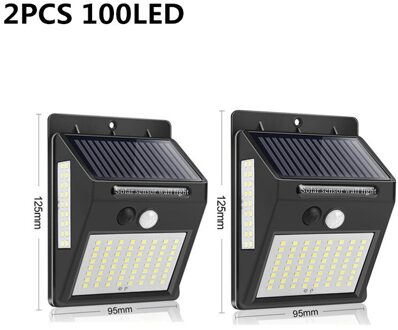 30/100 Led Solar Light Outdoor Solar Lamp Pir Motion Sensor Zonne-energie Zonlicht Straat Licht Voor Tuin Decoratie Wandlamp 2stk 100LED