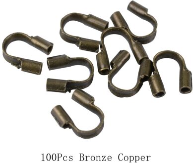 30-100 Stks/partij 4.5X4Mm Rvs Koperdraad Guard Protectors Loops U-vorm Connectoren Voor Sieraden maken Accessoires bronzen