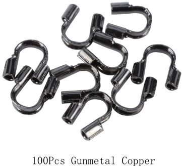 30-100 Stks/partij 4.5X4Mm Rvs Koperdraad Guard Protectors Loops U-vorm Connectoren Voor Sieraden maken Accessoires geweer zwart