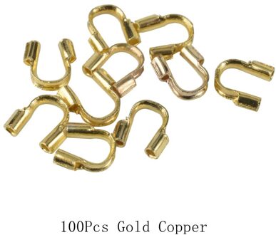 30-100 Stks/partij 4.5X4Mm Rvs Koperdraad Guard Protectors Loops U-vorm Connectoren Voor Sieraden maken Accessoires goud