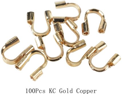 30-100 Stks/partij 4.5X4Mm Rvs Koperdraad Guard Protectors Loops U-vorm Connectoren Voor Sieraden maken Accessoires KC goud