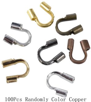 30-100 Stks/partij 4.5X4Mm Rvs Koperdraad Guard Protectors Loops U-vorm Connectoren Voor Sieraden maken Accessoires mix kleur