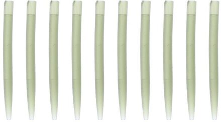 30 100 Stuks Vishaak Mouw Buis Haar Rig Aligner Mouwen Soft Anti Tangle Klepstandsteller Terminal Tackle Karpervissen Accessoires 100stk