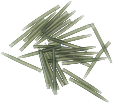 30 100 Stuks Vishaak Mouw Buis Haar Rig Aligner Mouwen Soft Anti Tangle Klepstandsteller Terminal Tackle Karpervissen Accessoires 30stk