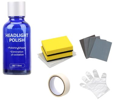 30/10Ml Auto Koplamp Polijsten Reparatie Middel Vloeistof Voor Car Head Lamp Scratch Remover Restauratie Kit Auto Licht schoonmaken Set 30ML
