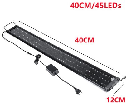 30-120Cm Led Aquarium Licht Multi-Color Full Spectrum Slim Fish Tank Aquatic Plant Landscapingmarine Groeien Verlichting lamp EU plug 40cm