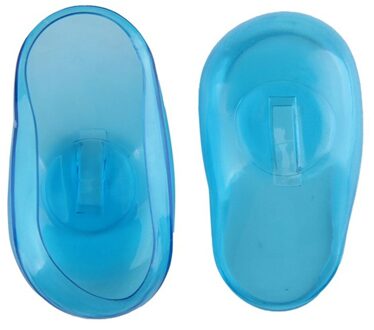 #30 2 Stuks Blauw Clear Siliconen Oor Cover Haarverf Shield Protect Salon Kleur Haarverf Accessoires
