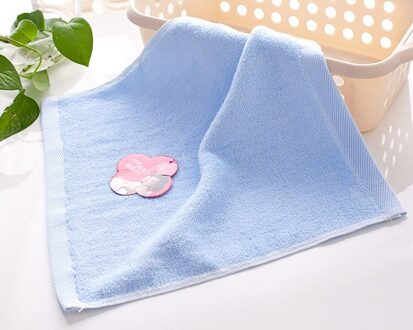 30*30Cm Bamboe Cellulose Kleur Vierkante Handdoek Reclame Water Absorberende Kinderen Gezicht Handdoek blauw