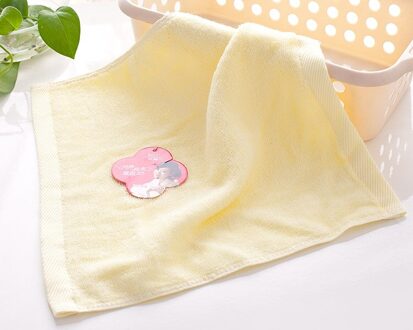 30*30Cm Bamboe Cellulose Kleur Vierkante Handdoek Reclame Water Absorberende Kinderen Gezicht Handdoek geel