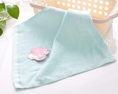 30*30Cm Bamboe Cellulose Kleur Vierkante Handdoek Reclame Water Absorberende Kinderen Gezicht Handdoek groen