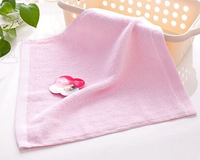 30*30Cm Bamboe Cellulose Kleur Vierkante Handdoek Reclame Water Absorberende Kinderen Gezicht Handdoek Roze