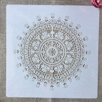 30*30Cm Mandala Wiel Crown Diy Gelaagdheid Stencils Muur Schilderen Plakboek Kleuring Embossing Album Decoratieve Template