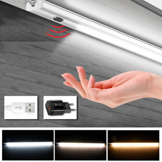 30 40 50cm LED Light Lamp Hand Sweep LED Cabinet Lights USB 5v 3 Color in One for Kitchen Closet Lighting Bar Light Easy Install