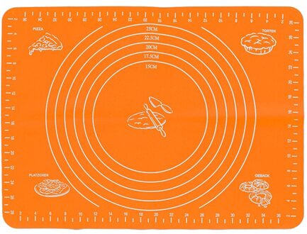 30*40 Siliconen Keuken Kneden Deeg Mat Cookie Cake Bakken Mat Gereedschap Dikke Non-stick Rolling Matten Gebak accessoires Sheet Pad Oranje