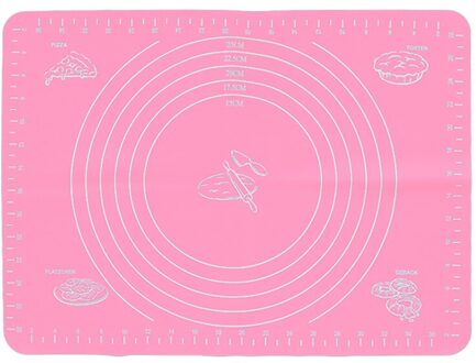 30*40 Siliconen Keuken Kneden Deeg Mat Cookie Cake Bakken Mat Gereedschap Dikke Non-stick Rolling Matten Gebak accessoires Sheet Pad Roze