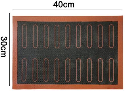 30 × 40Cm Geperforeerde Siliconen Bakken Mat Non-stick Bakken Oven Sheet Liner Voor Cookie/Brood/bitterkoekje/Koekjes 30x40cm 2 rows
