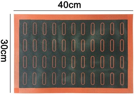 30 × 40Cm Geperforeerde Siliconen Bakken Mat Non-stick Bakken Oven Sheet Liner Voor Cookie/Brood/bitterkoekje/Koekjes 30x40cm 4 rows