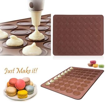 30/48 Gaten Siliconen Mat Voor Oven Macaron Siliconen Bakken Mat Non-stick Bakken Diy Macaron Cake Pad Bakvormen Pastry bakken Tools 48 girds