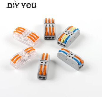 30/50/100PCS DIY YOU PCT-222/223 Compact Wire Wiring Connector Conductor Terminal Block Plug-in SPL-2/3 Mini Quick Connector