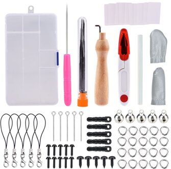 30/50 Kleuren Diy Wol Vilten Kit Gemengde Kleur Handvat Naaldvilten Gereedschap Handgemaakte Vilt Naald Set Stof Materialen Handwerk Tools