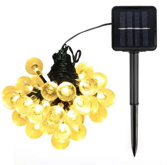30/50 Led Solar Light Waterdicht Fairy Guirlande Verlichting String Outdoor Christmas Party Wedding Solar Lamp Decor 50LED warm wit