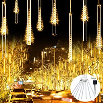 30/50Cm 8Tube Led Meteorenregen String Licht Outdoor Waterdichte Fairy Lamp Voor Wedding Party Kerst tuin Tree Decor warm wit / 30cm-8tubes
