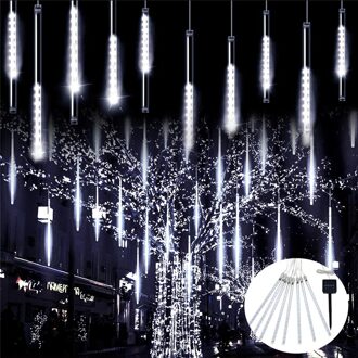 30/50Cm 8Tube Led Meteorenregen String Licht Outdoor Waterdichte Fairy Lamp Voor Wedding Party Kerst tuin Tree Decor wit / 30cm-8tubes