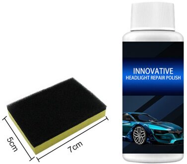 30/50Ml Auto Koplamp Reparatie Vloeistof Coating Licht Putty Kit Oxidatie Coating Koplamp Polijsten Anti-Kras vloeistof Set 50ml met sponge