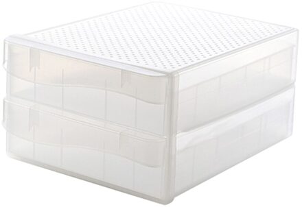 30/60 Holte Ei Storage Case Plastic Doos Keuken Koelkast Scherper Container dubbele Tier